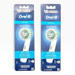 Oral-B ORTHO Replacement Brush Head Set of 2 New Sealed Braces